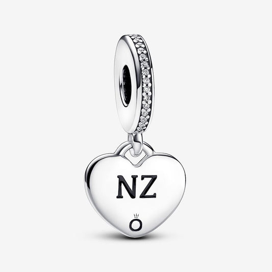 New Zealand Engravable Heart Dangle Charm (新西兰可雕刻心形吊饰)