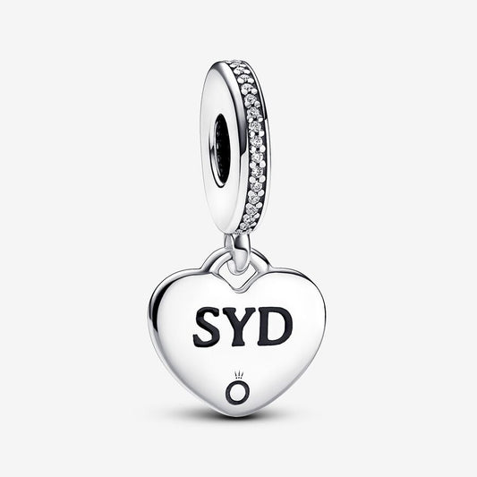 Sydney Engravable Heart Dangle Charm (悉尼可雕刻心形吊饰)